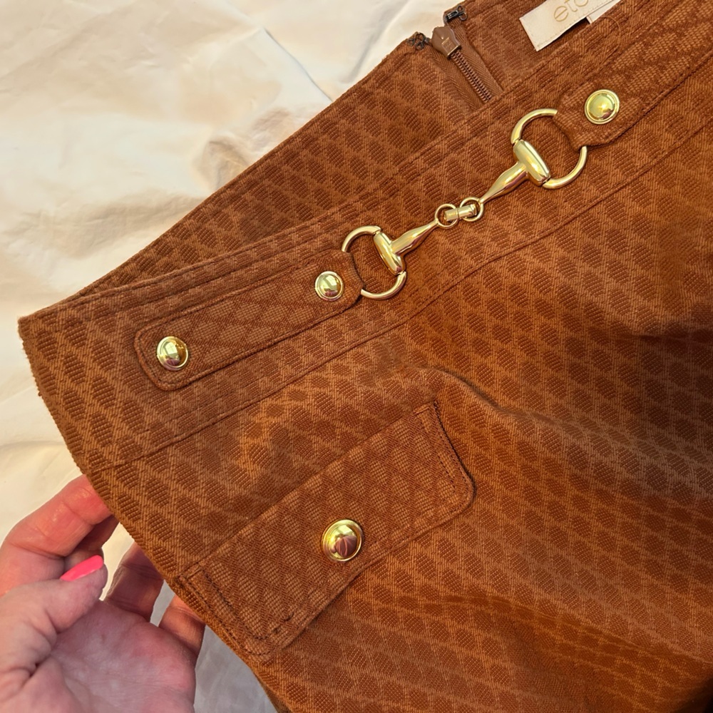 Etcetera Nutmeg Brown Horse Bit/Gold Accents - Picture 9 of 9